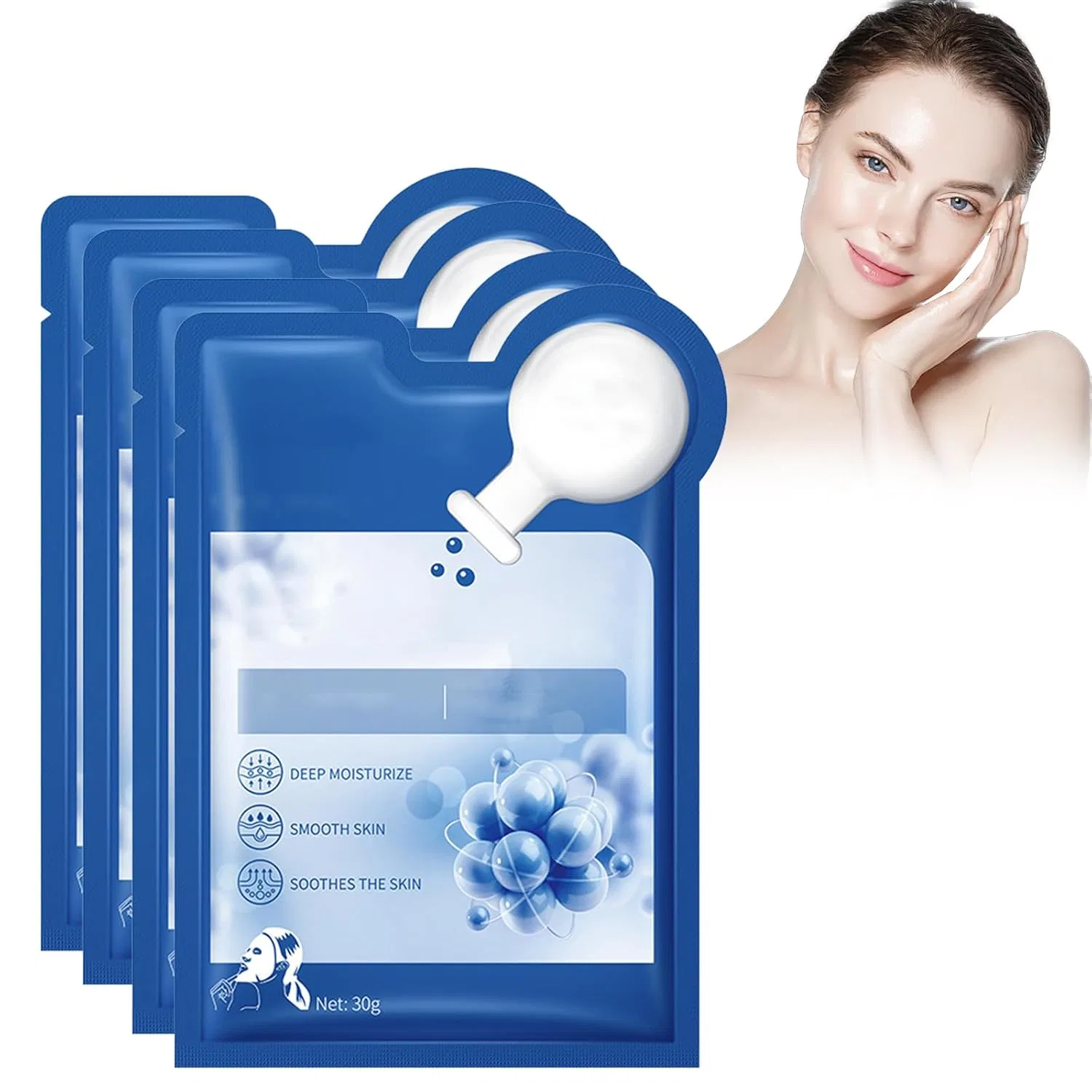 Маска для лица Anti-Wrinkle, Rostblant, набор 4 шт, 1 г