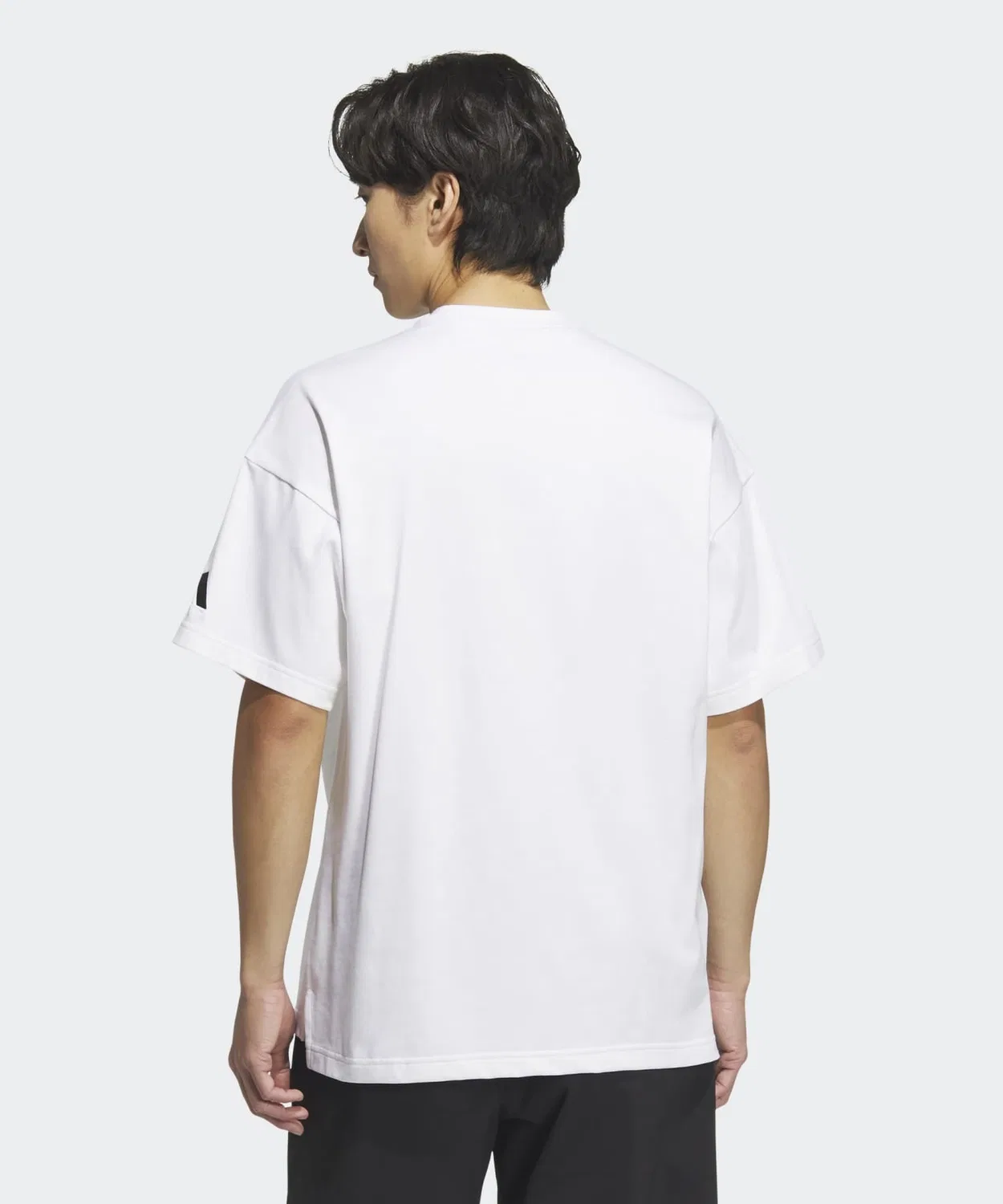 Мужская футболка с полурукавом, хлопковая, с нагрудным карманом Adidas, White — фото 2