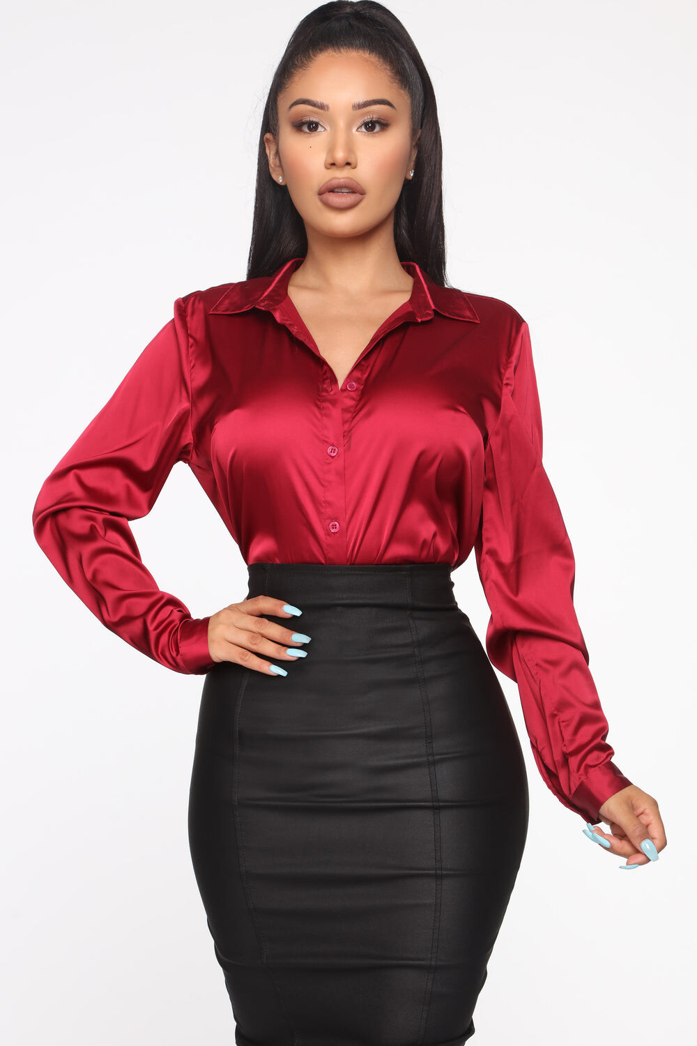 

Топ Fashion Nova MT4607F, бордовый