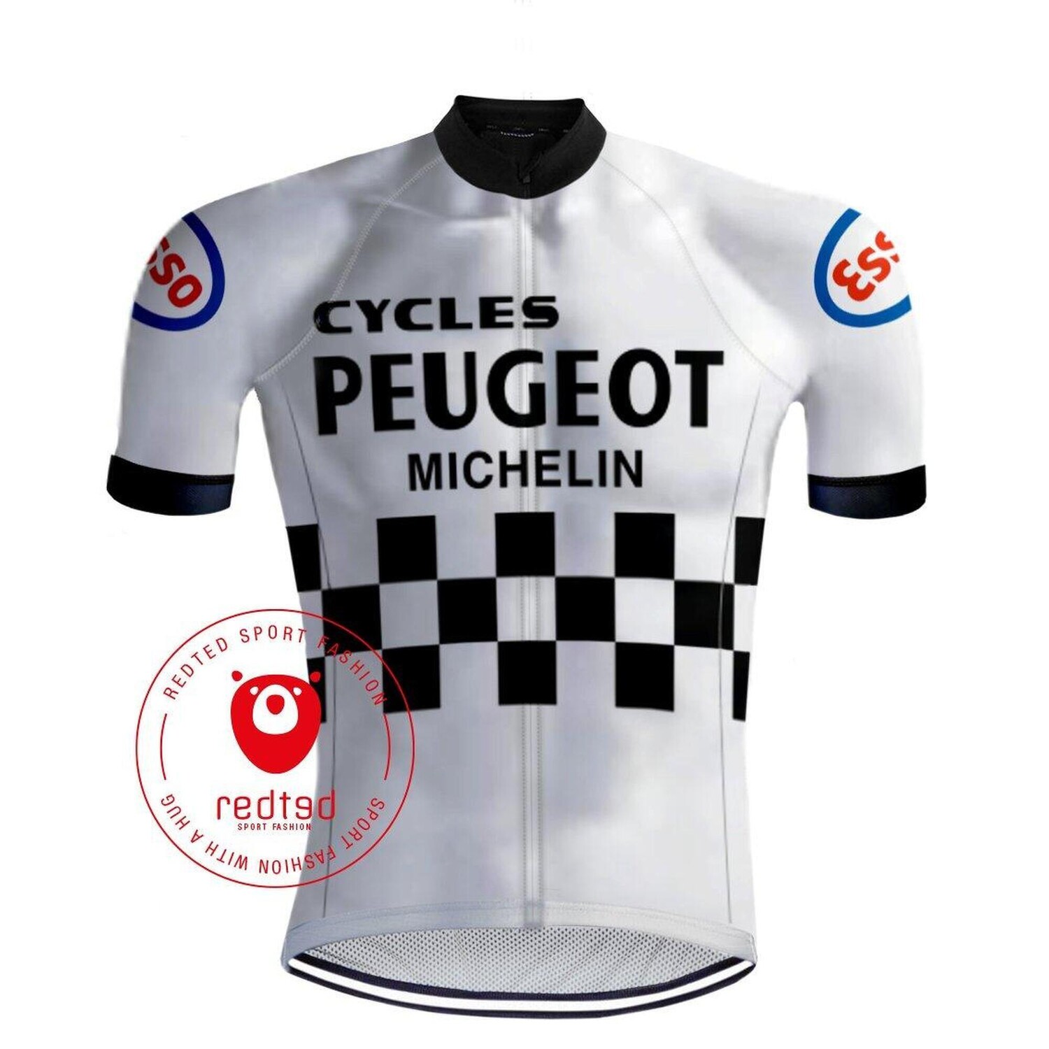 

Велосипедная футболка в стиле ретро Peugeot белая - RedTed, белый