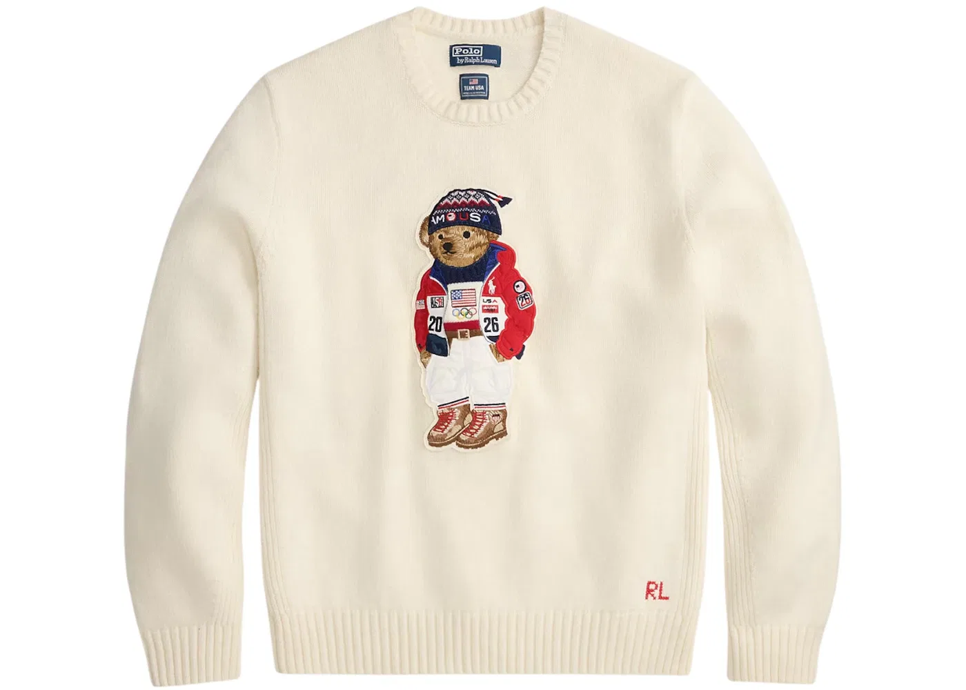 Детский свитер с принтом Polar Bear Sweater Polo Ralph Lauren, Cream Combo