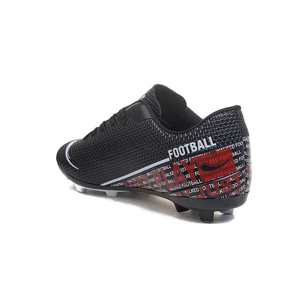 Детские футбольные бутсы без носков эргономичные, Black White Sportswear RUNSTEP — фото 3