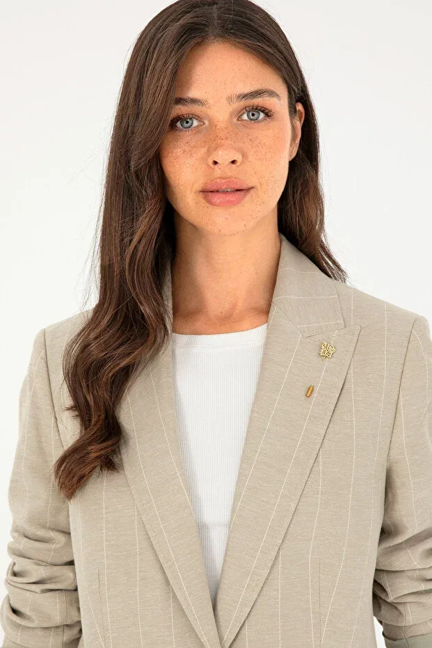 Женская куртка цвета хаки 50285344 -vr027 U.S. Polo Assn. — фото 2