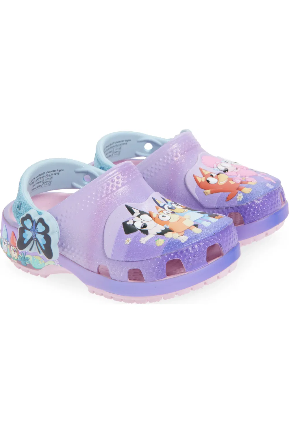 Детские сабо с персонажами Bluey Classic Clog Crocs, Multi Pink/Purple