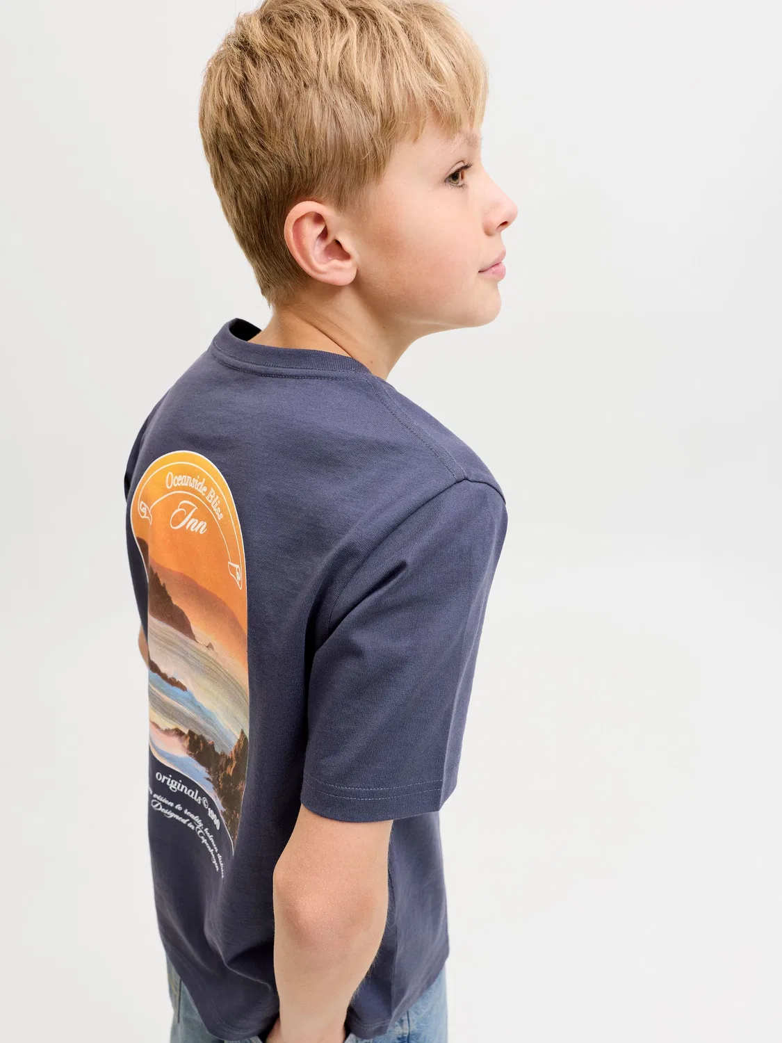 Футболка с фотопринтом, Jack & Jones Junior, синяя