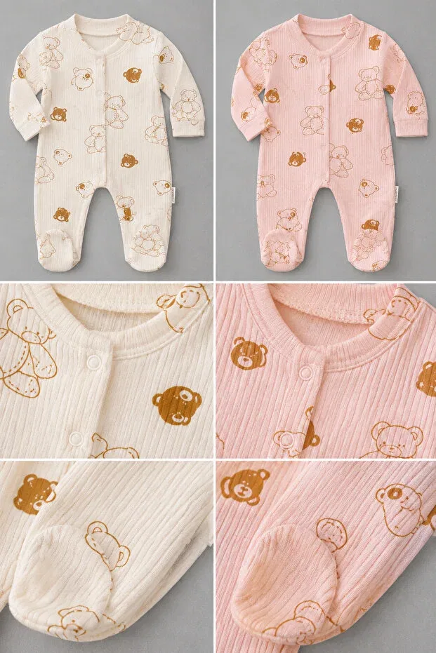 Детский комбинезон для девочек с принтом Basics My Babies Label, Pink