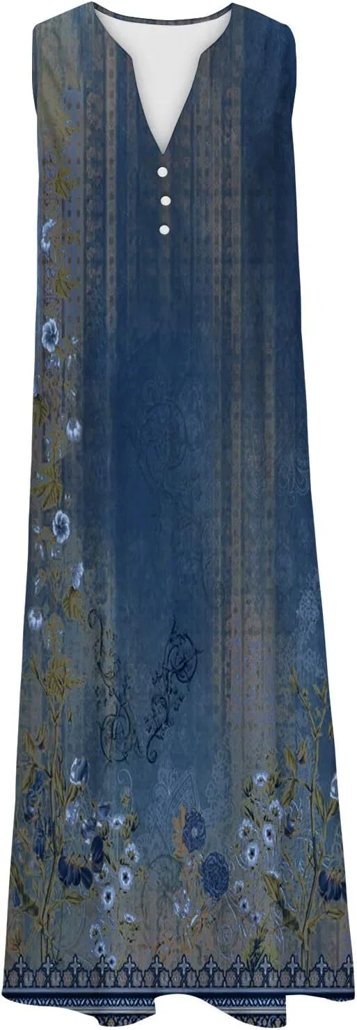 Женское платье с V-образным вырезом в клетку, J-t35 Royal Blue — фото 3
