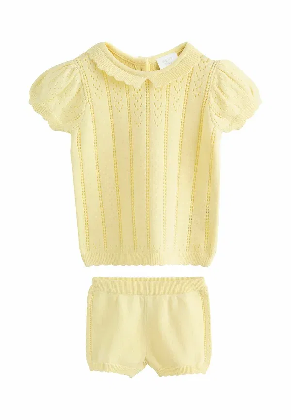 Комплект из футболки и шорт, хлопок, Set, Next, Yellow, желтый