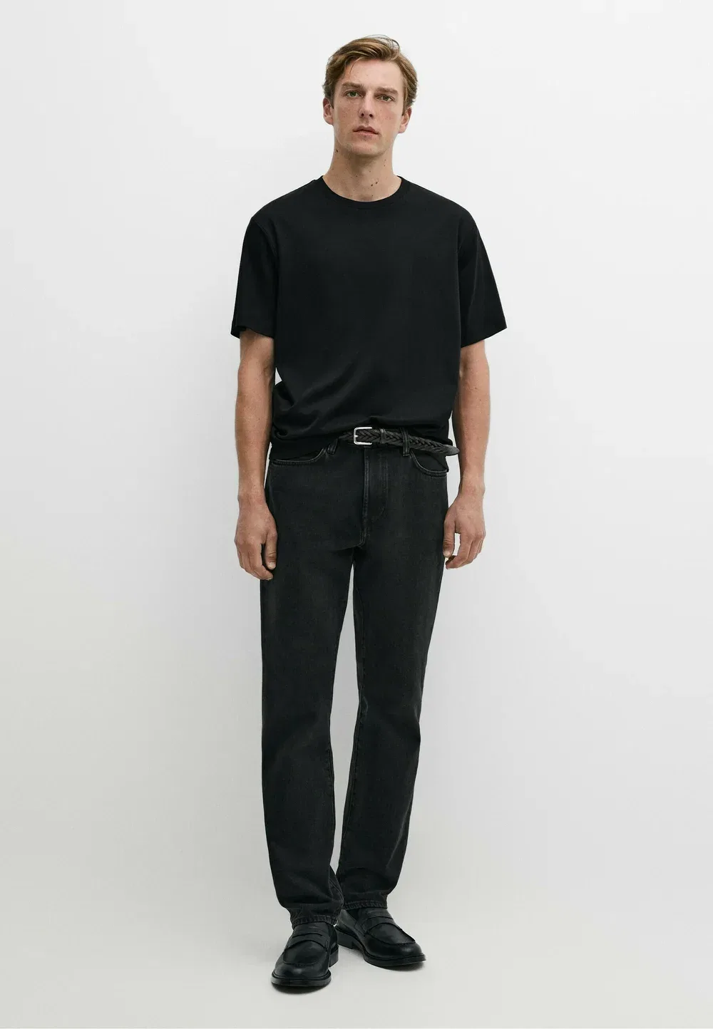 Джинсы зауженного кроя - джинсы зауженного кроя Massimo Dutti, Dark Grey — фото 2