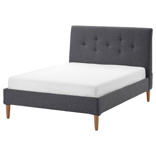 

Двуспальная кровать IKEA Idanas, 140x200 см, темно-серый