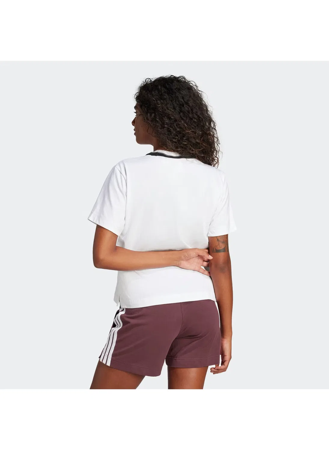 Футболка хлопковая Essentials color pop Adidas, белый — фото 2