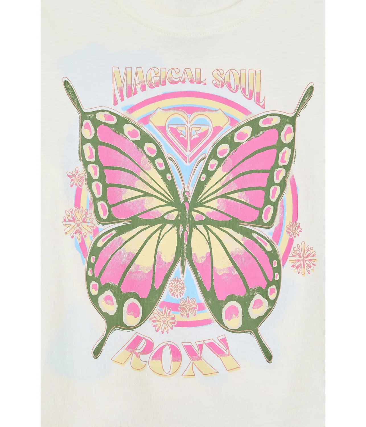Футболка Butterfly Groove Tee (для детей постарше) Roxy Kids, Coconut Milk — фото 3