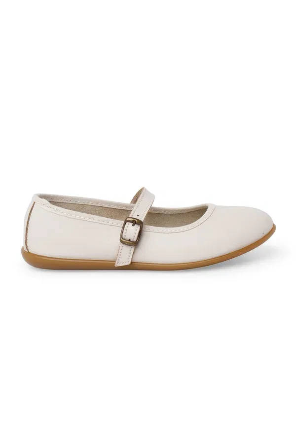 Балетки кожаные Ankle strap ballet pumps Pisamonas, Beige, бежевый