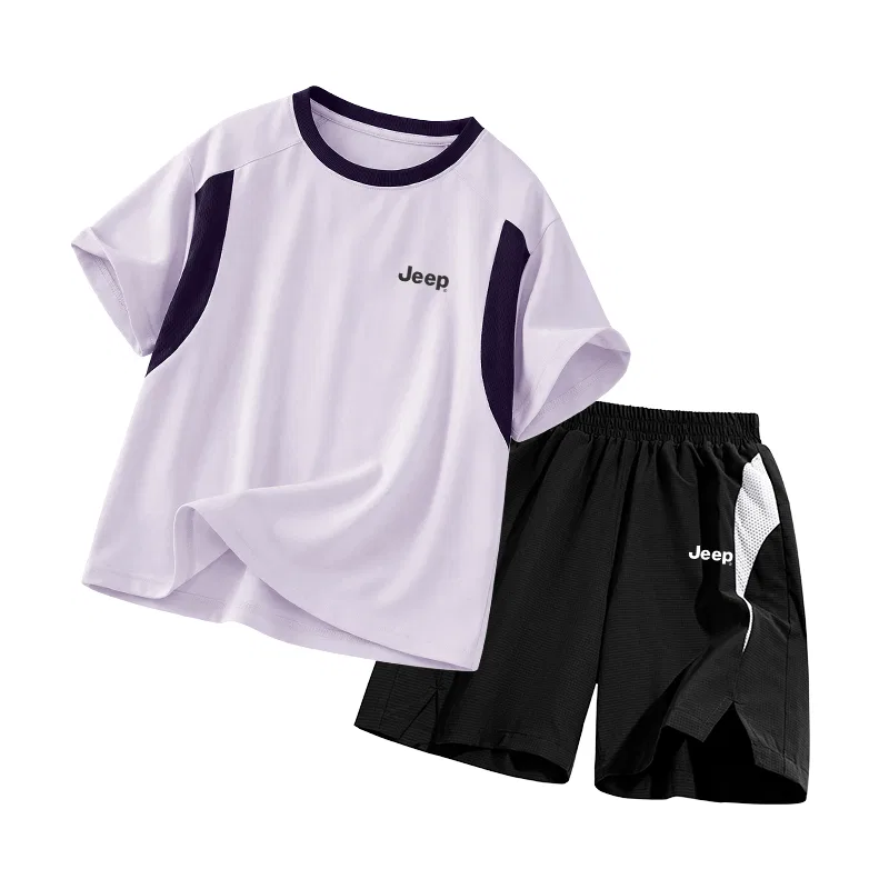 Детский спортивный комплект с длинным рукавом Jeep, Light Purple/Black