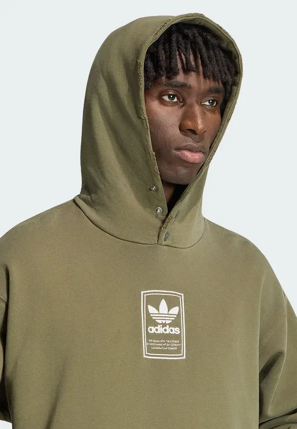 Худи Adidas Originals, оливковый — фото 4
