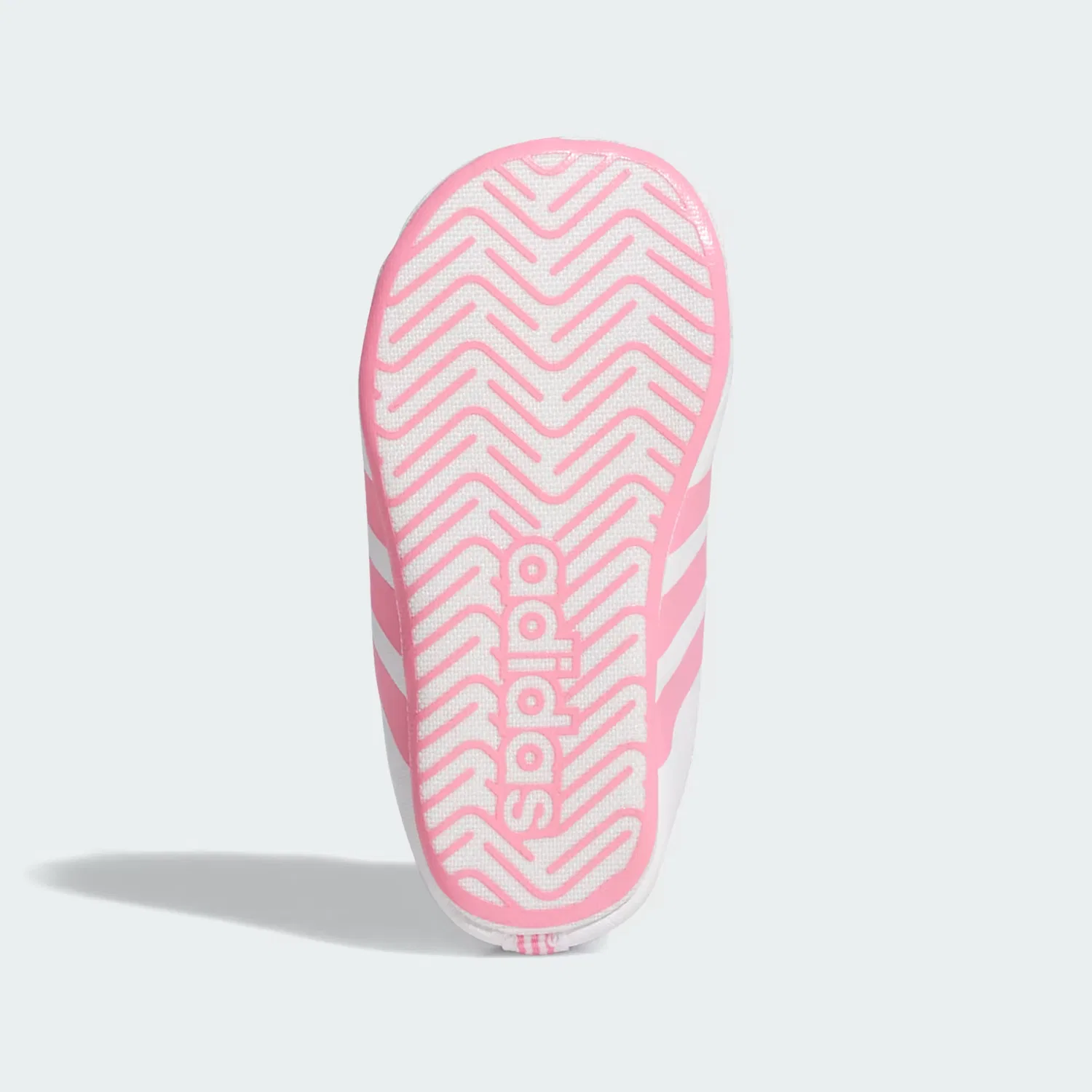 Детские пинетки-кроссовки с эластичными шнурками Grand Court Crib Adidas Sportswear, белый с розовым — фото 3
