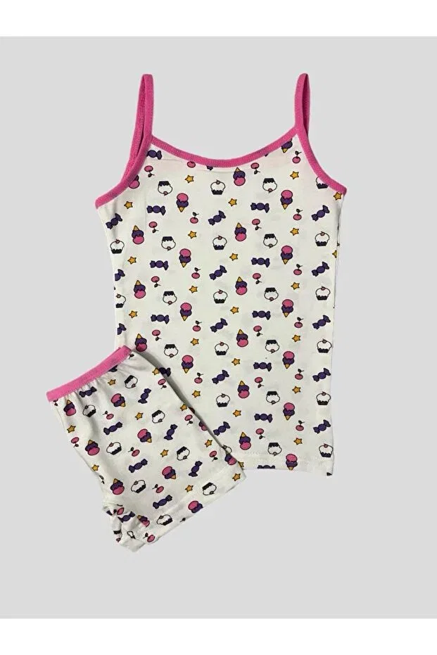 Детское боди-комбинезон для девочек с принтом Boxer Shorts Elmas Kids, White