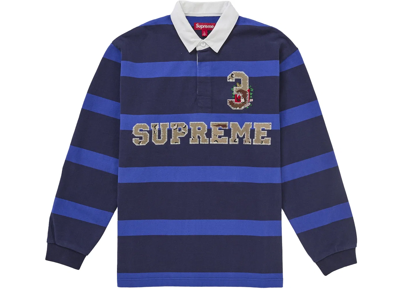 Мужская рубашка-поло с полосками Supreme Rugby (FW25), Navy