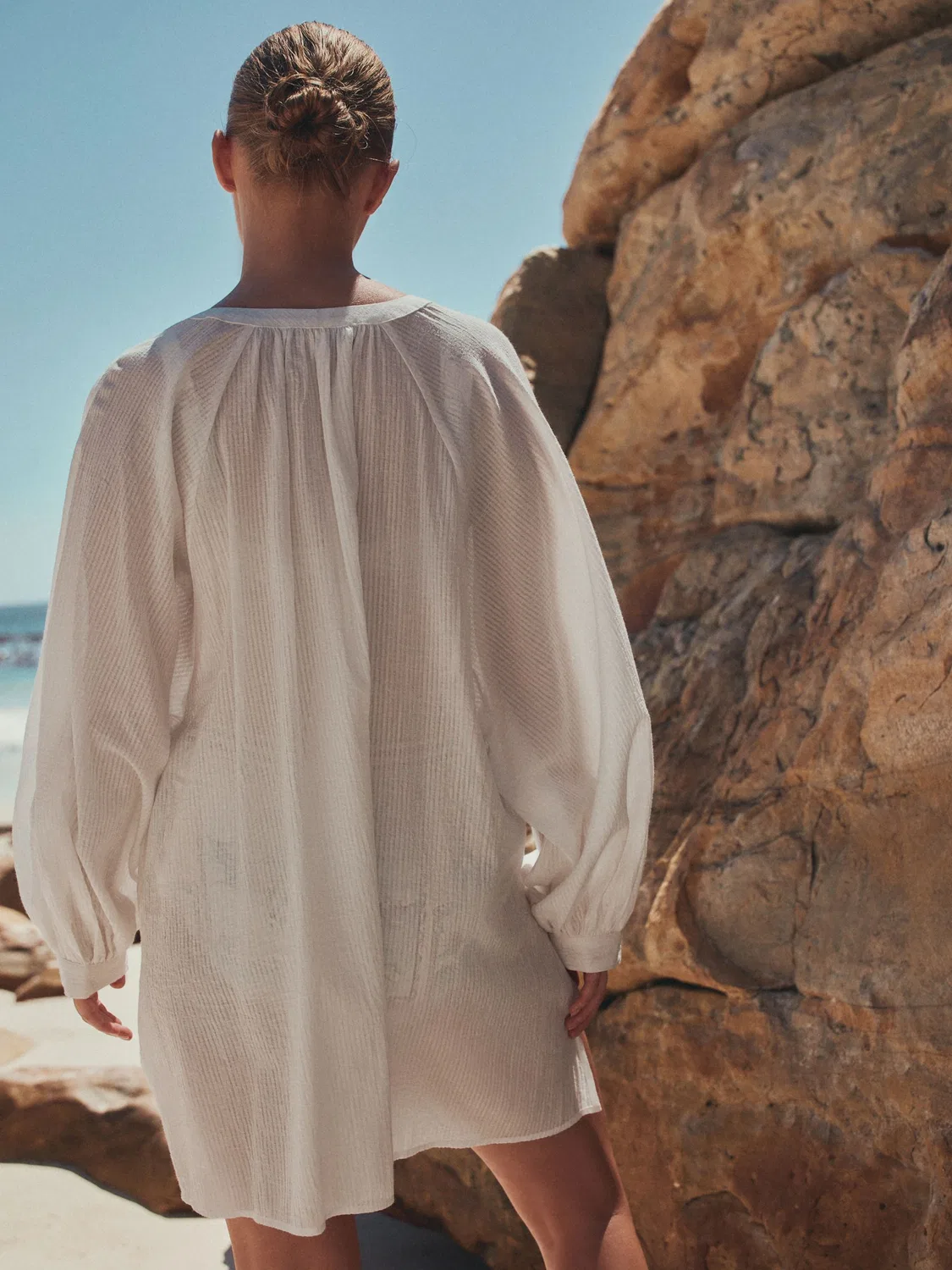 Рубашка пляжная объемная Beach Shirt Next, белый — фото 4