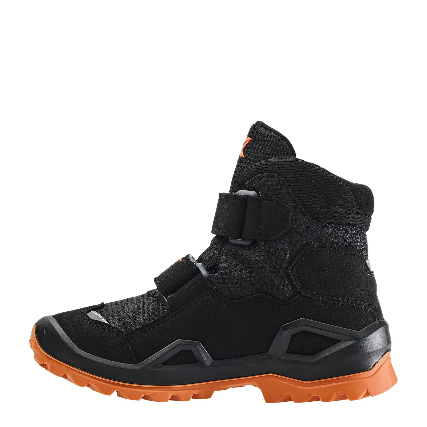 Детские ботинки для мальчиков с мембраной Milo Evo Gtx Mid Jr LOWA, Black Orange — фото 2