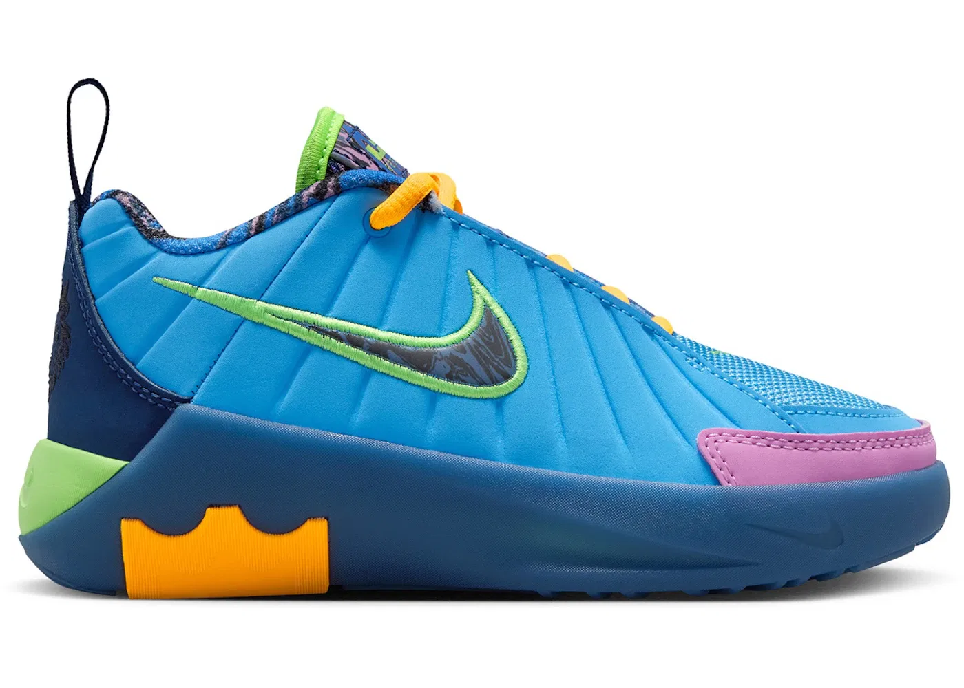 Детские кроссовки для мальчиков с амортизацией Nike LeBron Witness 9 SE, University Blue/Midnight Navy/Lime Blast/Black