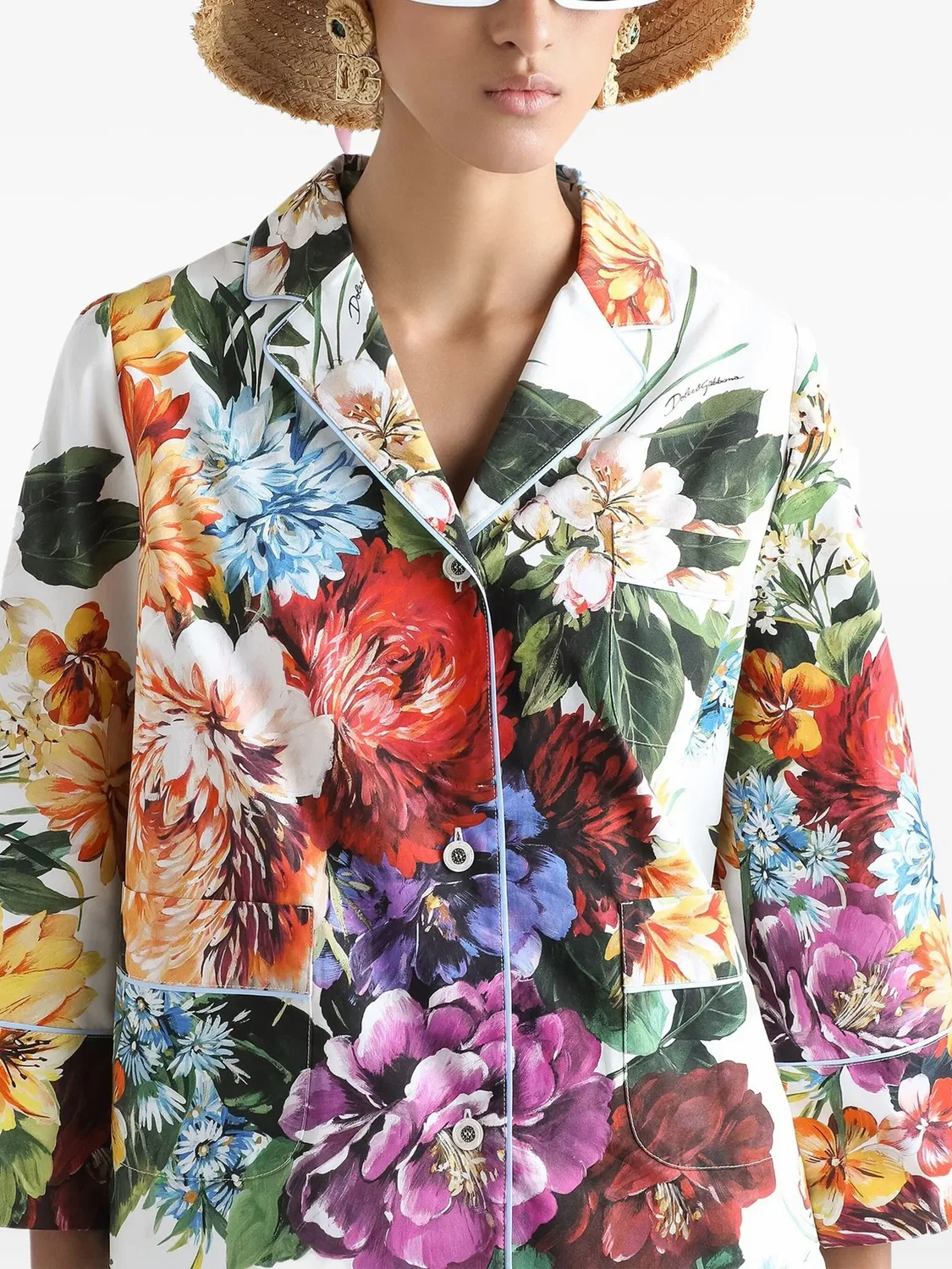 Рубашка белая из хлопка Dolce & Gabbana, белый — фото 2