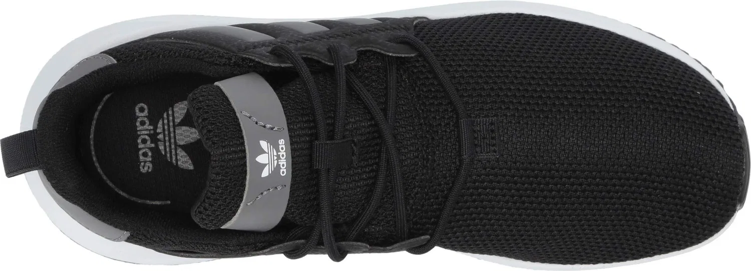Детские кроссовки для мальчиков с шнуровкой X_Plus Adidas Originals, Black Grey White — фото 3