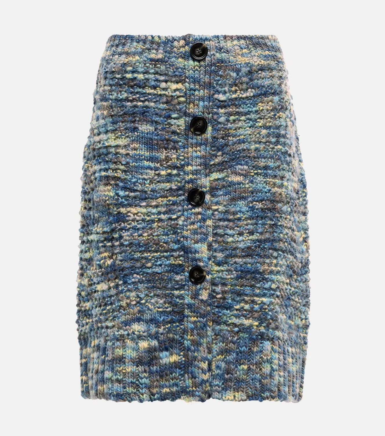 Шерстяная юбка миди Acne Studios, желтый