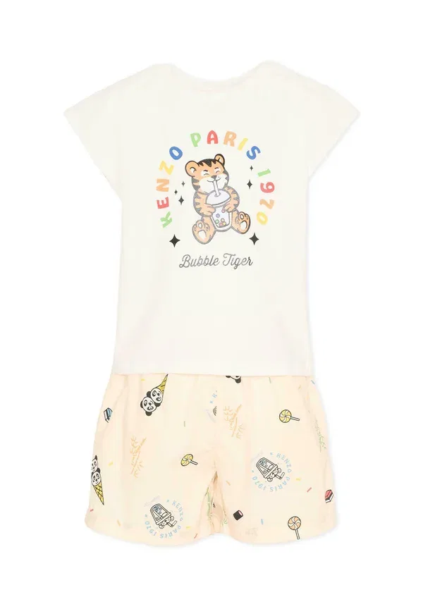 Комплект унисекс - шорты Kenzo Kids, слоновая кость
