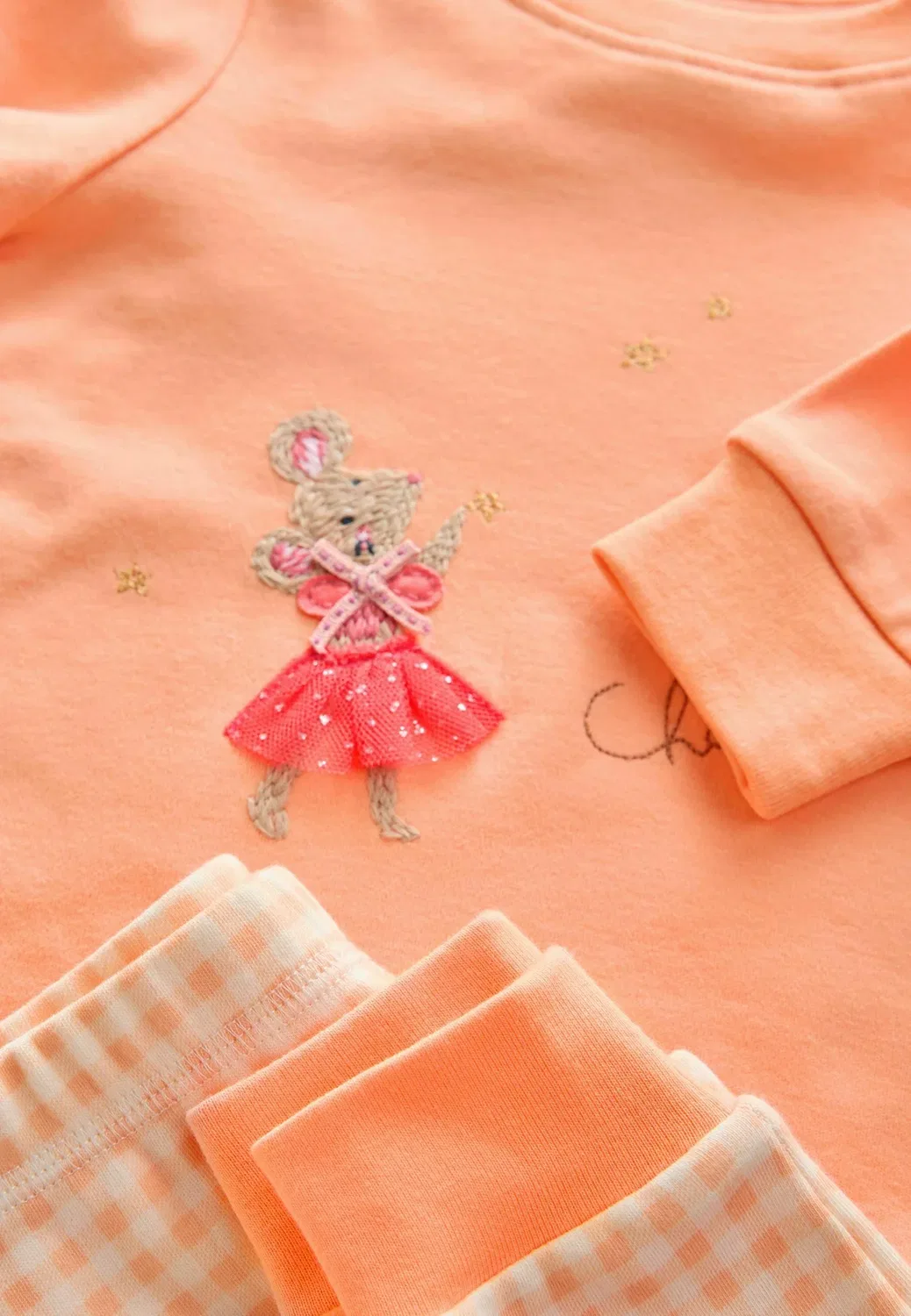 Пижама стандартного кроя - комплект из 3 штук, унисекс Next, Ecru Peach — фото 3