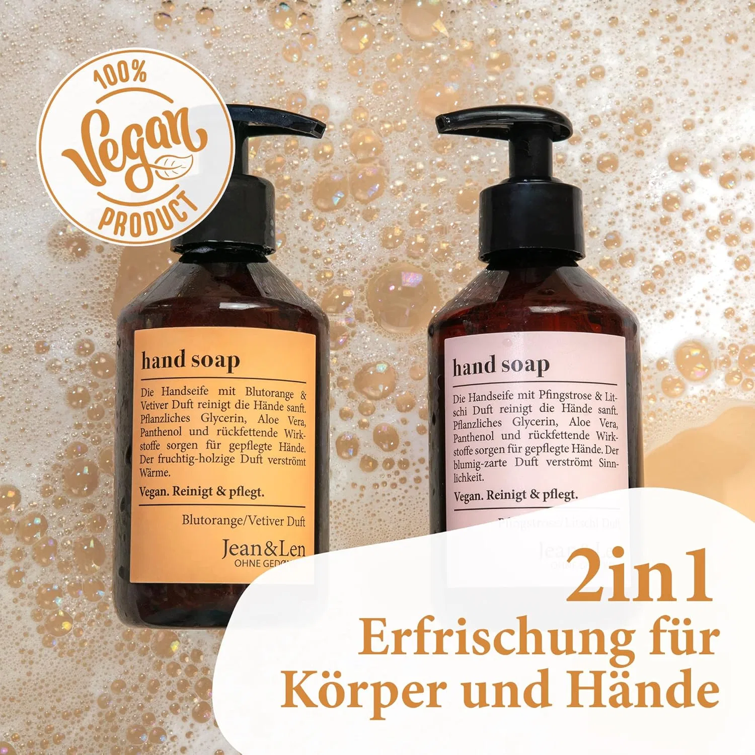Жидкое мыло для рук Blood Orange & Vetiver, Jean & Len, 250 мл — фото 4