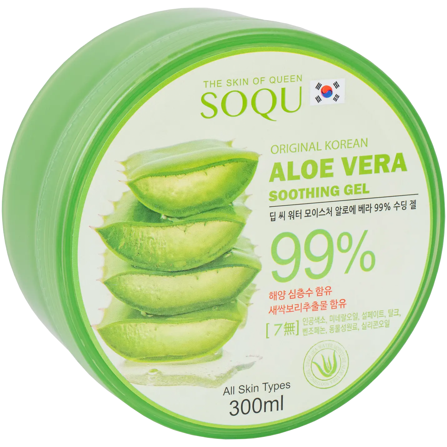 Гель для умывания Soqu — Aloe Vera гель алоэ для лица, тела и волос, 300 мл — фото 3