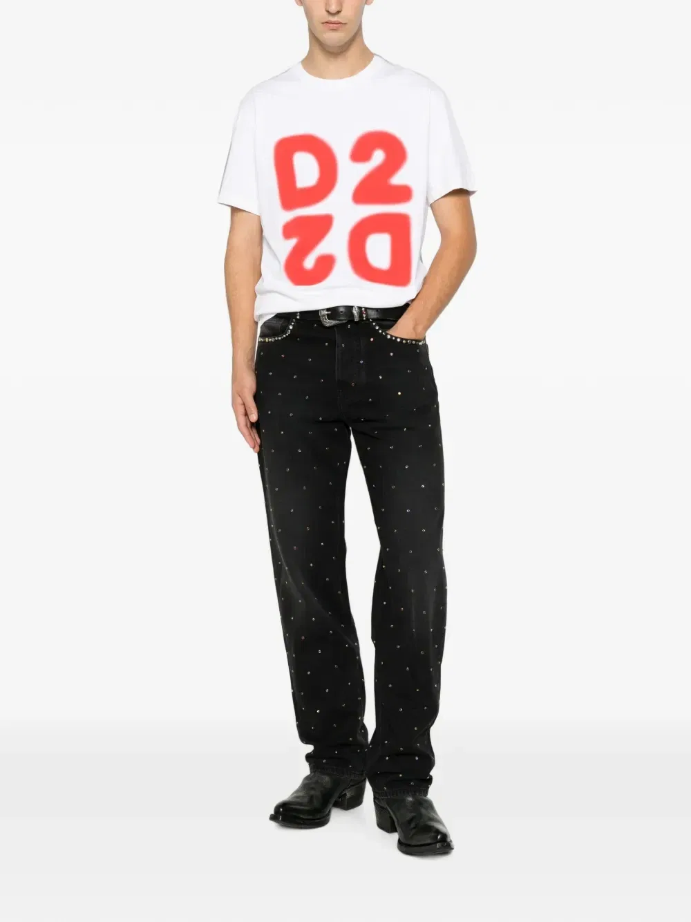 Футболка с логотипом Cool Fit Dsquared2, белый — фото 2