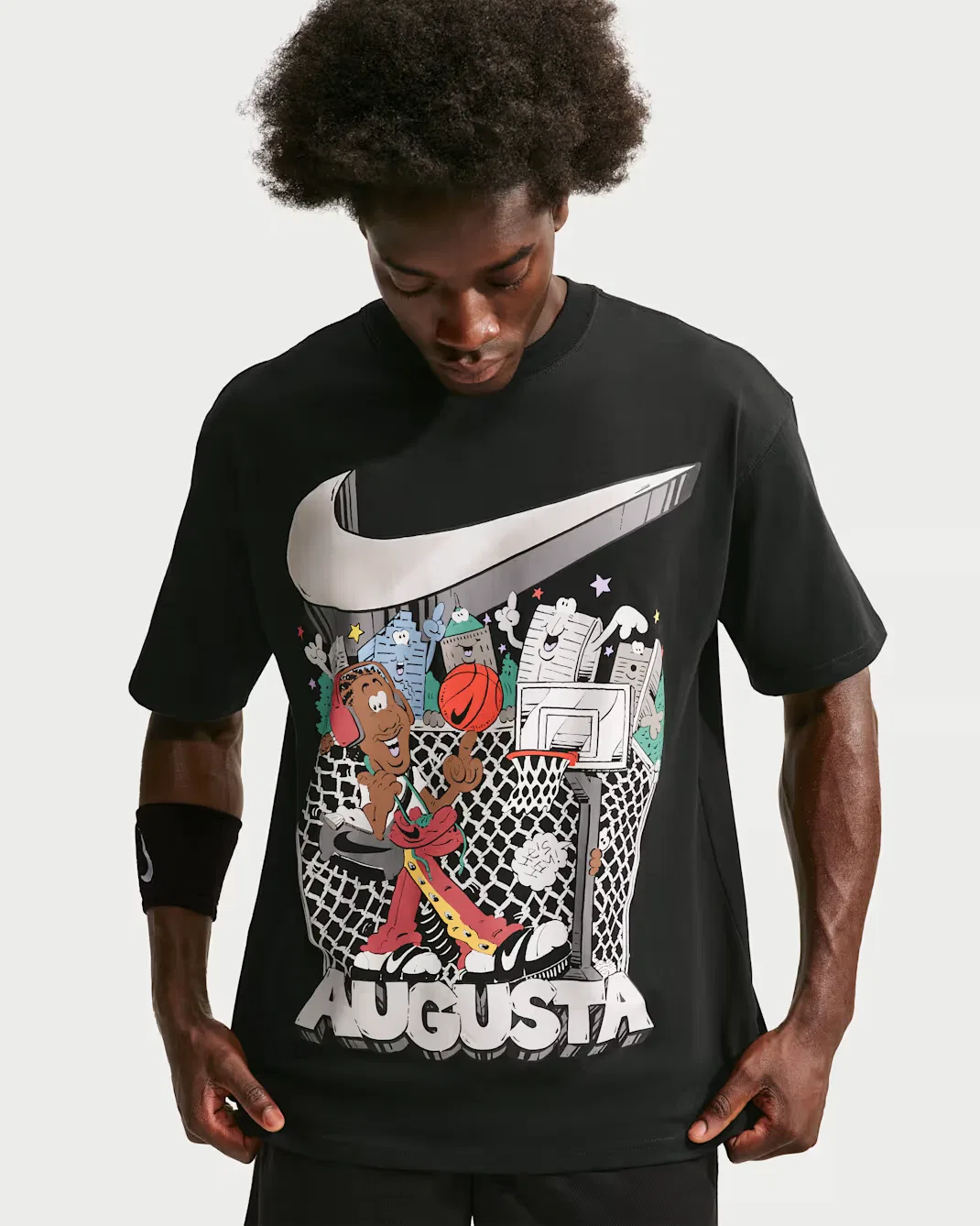 Мужская баскетбольная футболка Nike Peak Tee, Black