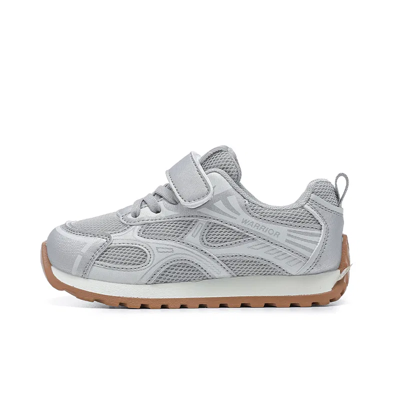 Детские повседневные кроссовки из синтетической кожи Gray Silver WARRIOR