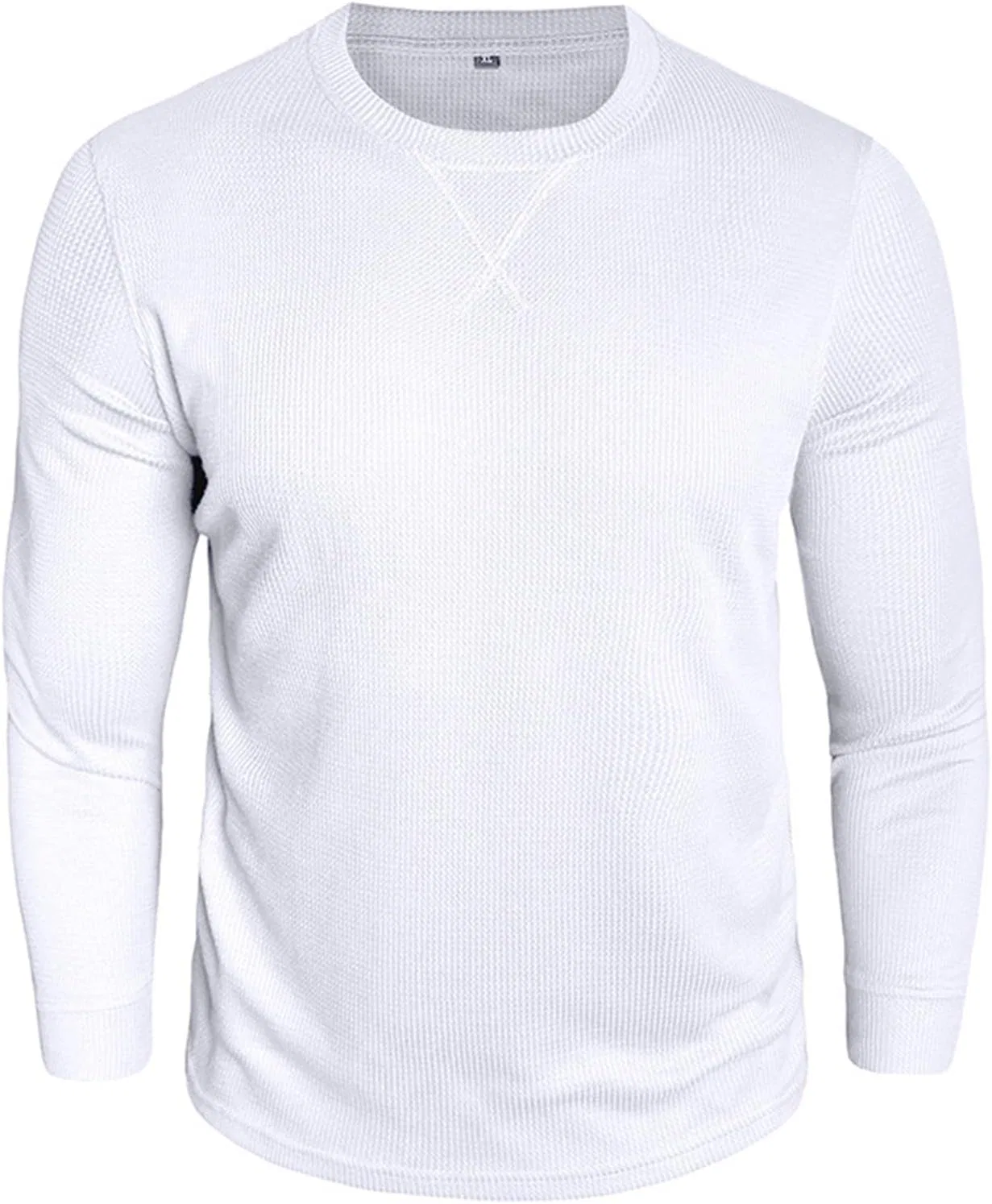 Мужская дышащая футболка с быстросохнущей тканью Crewneck, White — фото 4