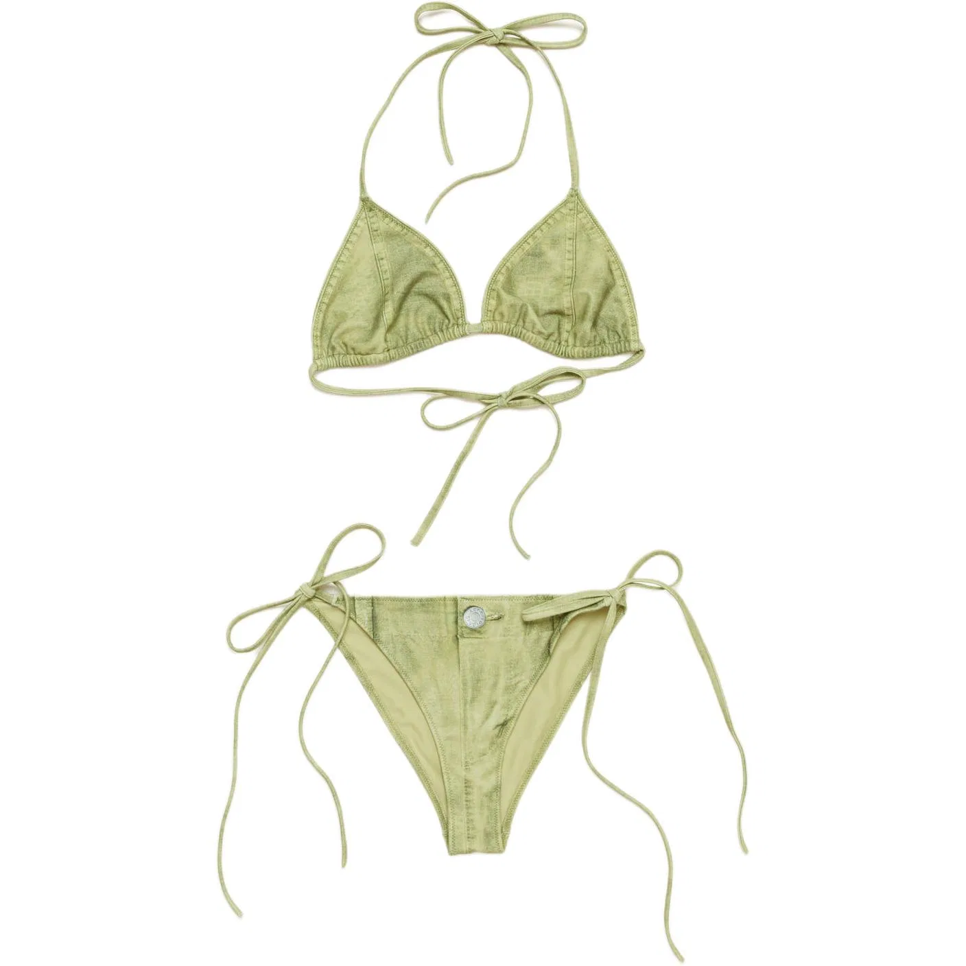Женский бикини-комплект с принтом Acne Studios, Sage Green