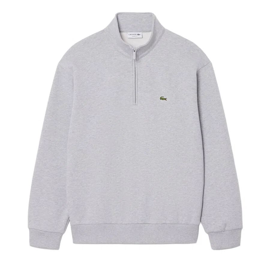 Толстовка LACOSTE серого цвета с пятнистым рисунком