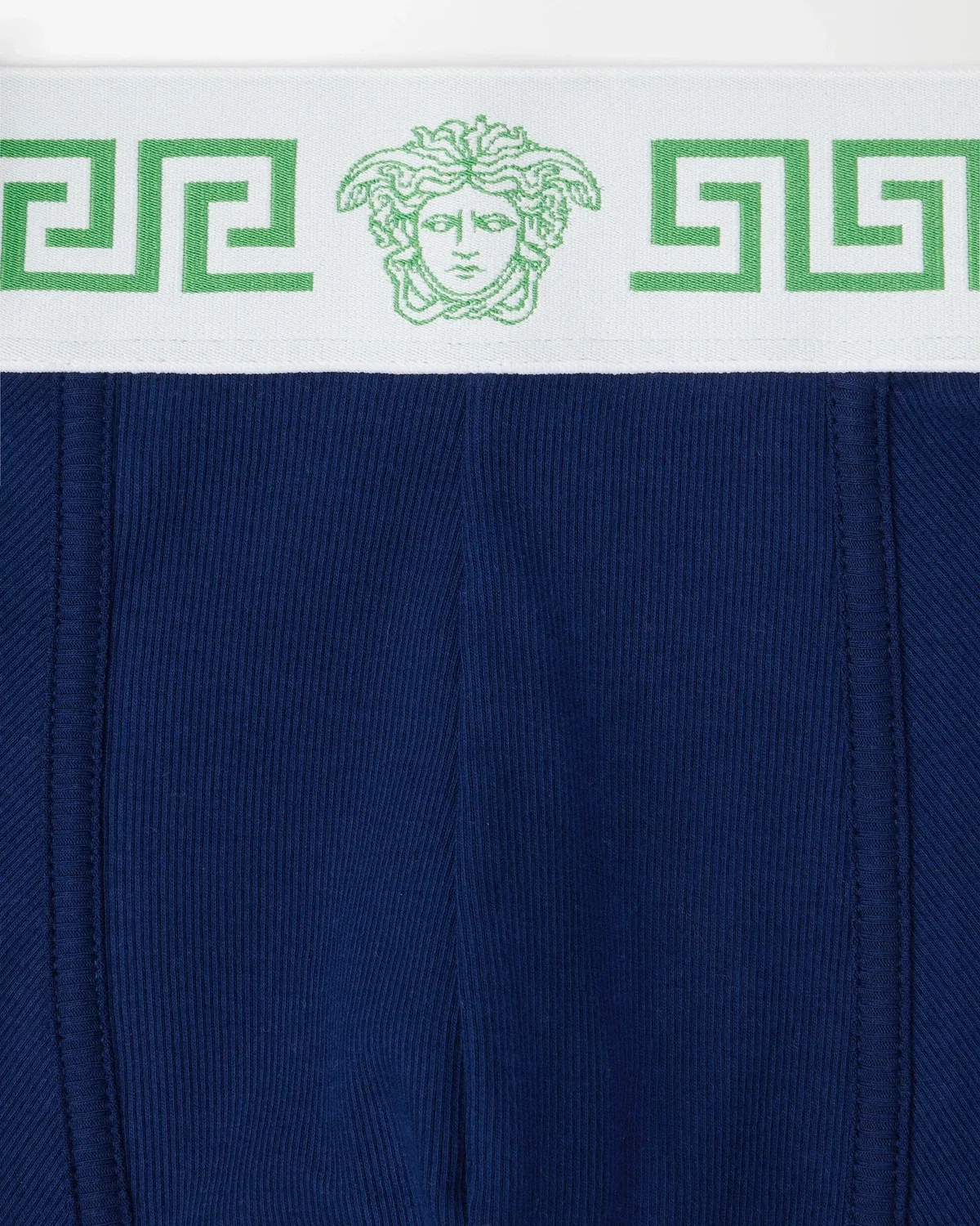Ребристые хлопковые трусы VERSACE, синий — фото 3