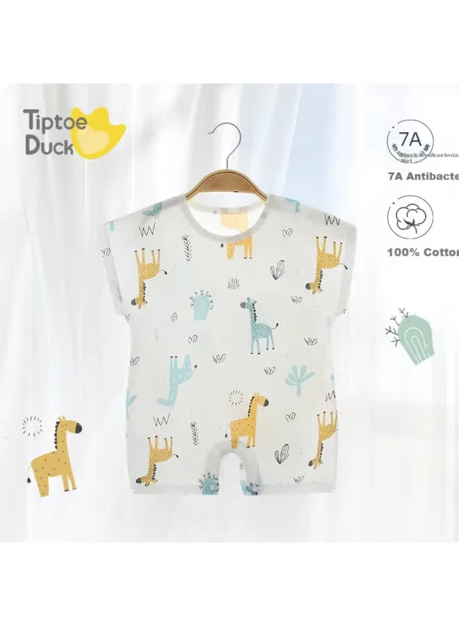 Боди-комбинезон летний без рукавов с длинной горловиной Tiptoe Duck, жираф