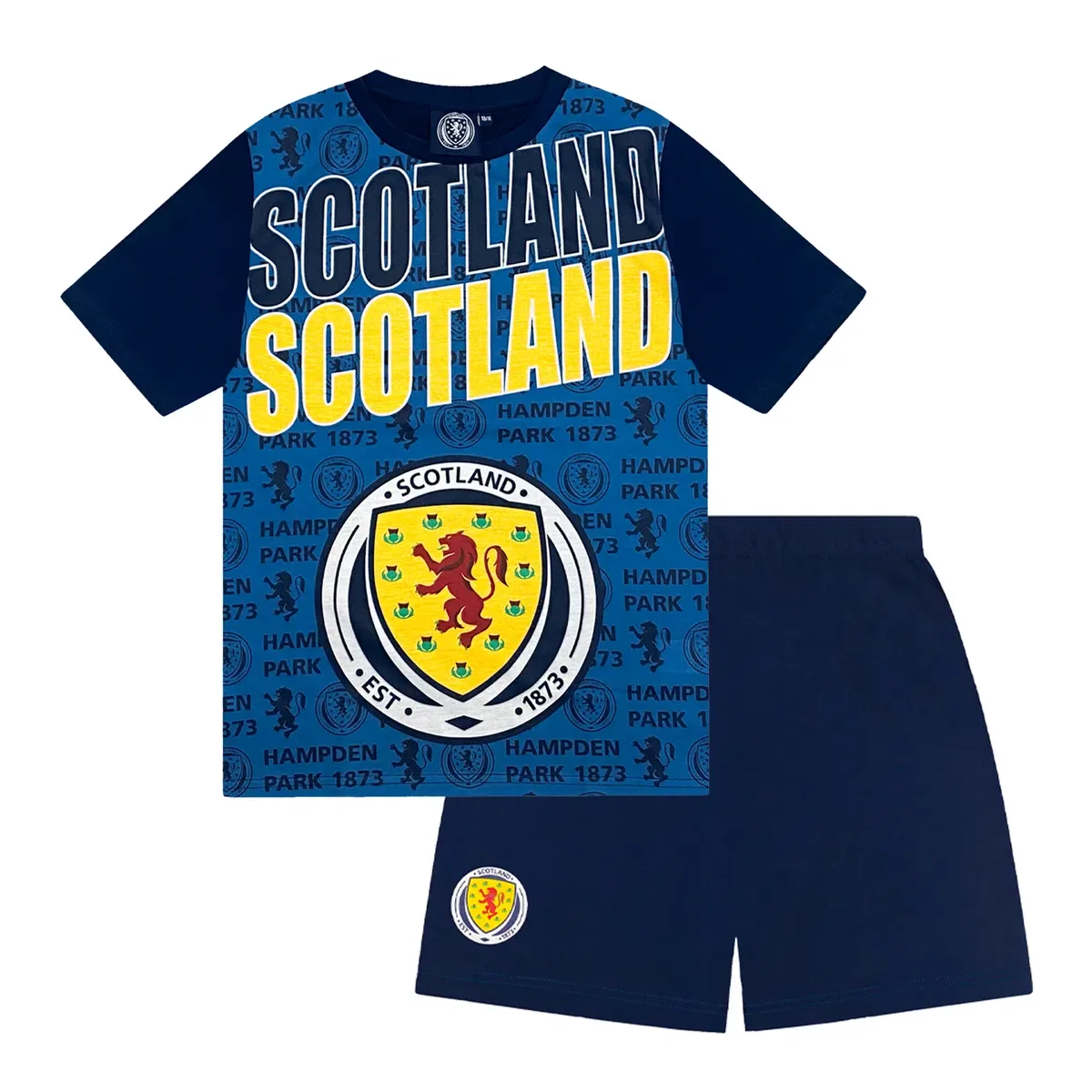 Детский комплект пижамы с коротким рукавом Scottish Fa, Navy