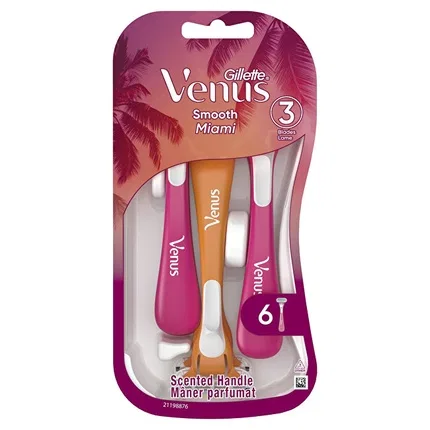 Бритвенные станки одноразовые Gillette Venus Smooth Miami, 6 шт.