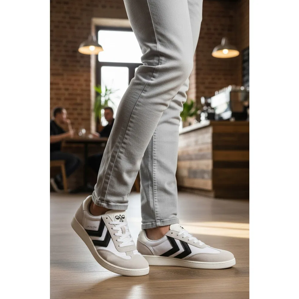 Детские спортивные кроссовки без шнуровки VM78 Cph Rs Hummel, White Black