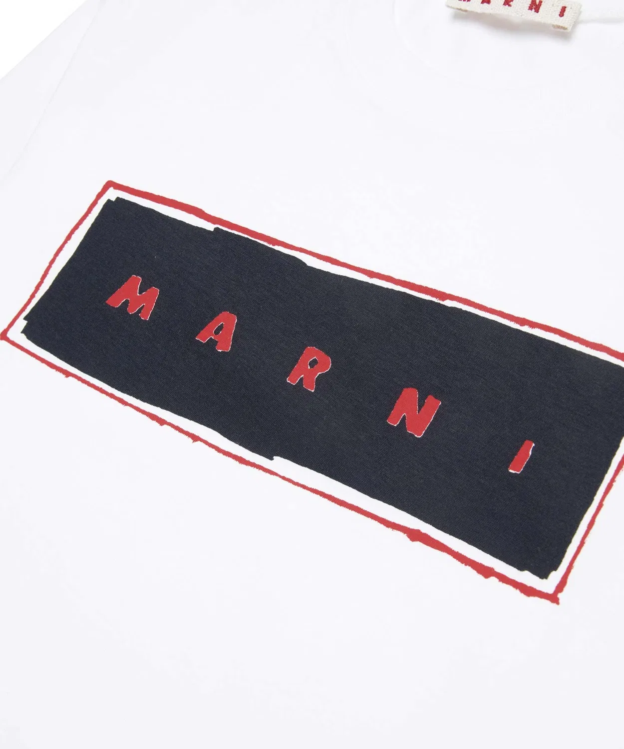 Детская футболка с длинным рукавомс брендовым логотипом MARNI, Белый — фото 4