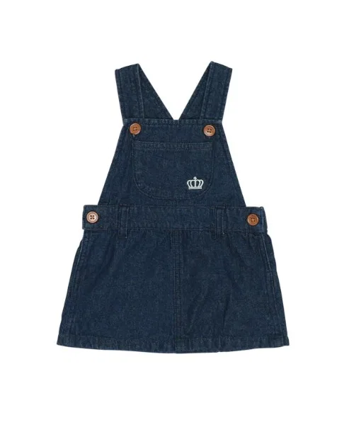 Детский джемпер-сарафан для девочек с вышивкой, модель 9631B BABYDOLL, Light Indigo Blue — фото 4