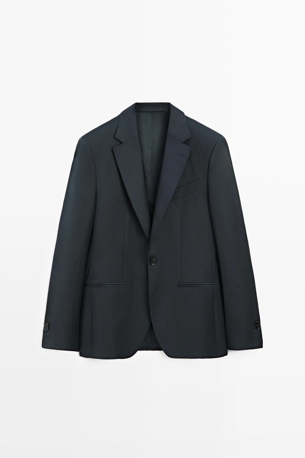Блейзер Massimo Dutti, для костюма, темно-синий — фото 2
