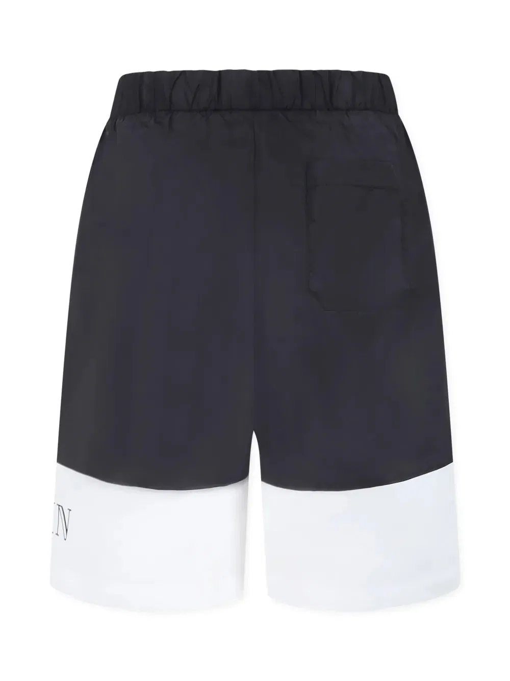 Плавки с принтом Kids Logo Print Swim Shorts Balmain, Black/White — фото 2