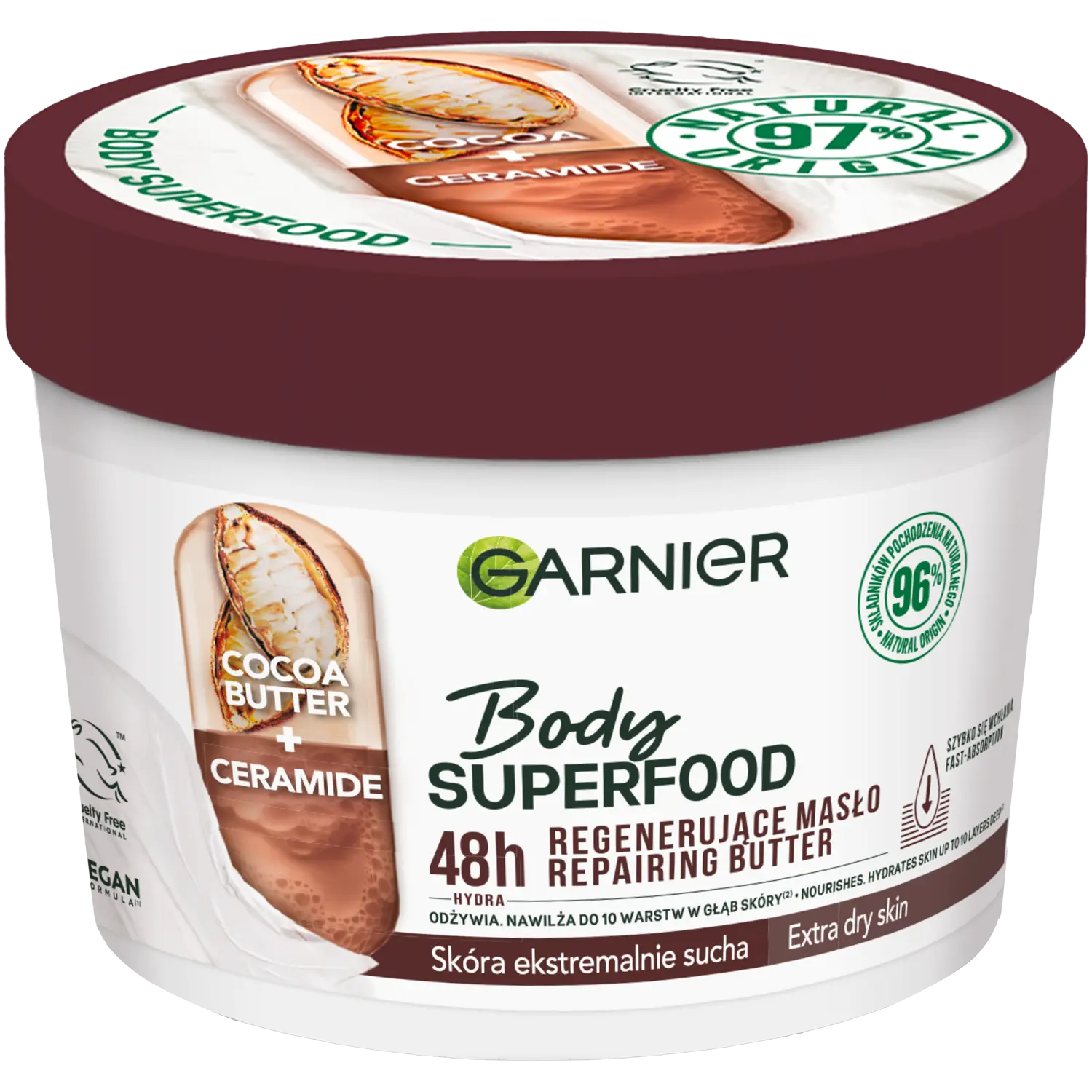 

Garnier Body Superfood масло какао для тела, 380 мл