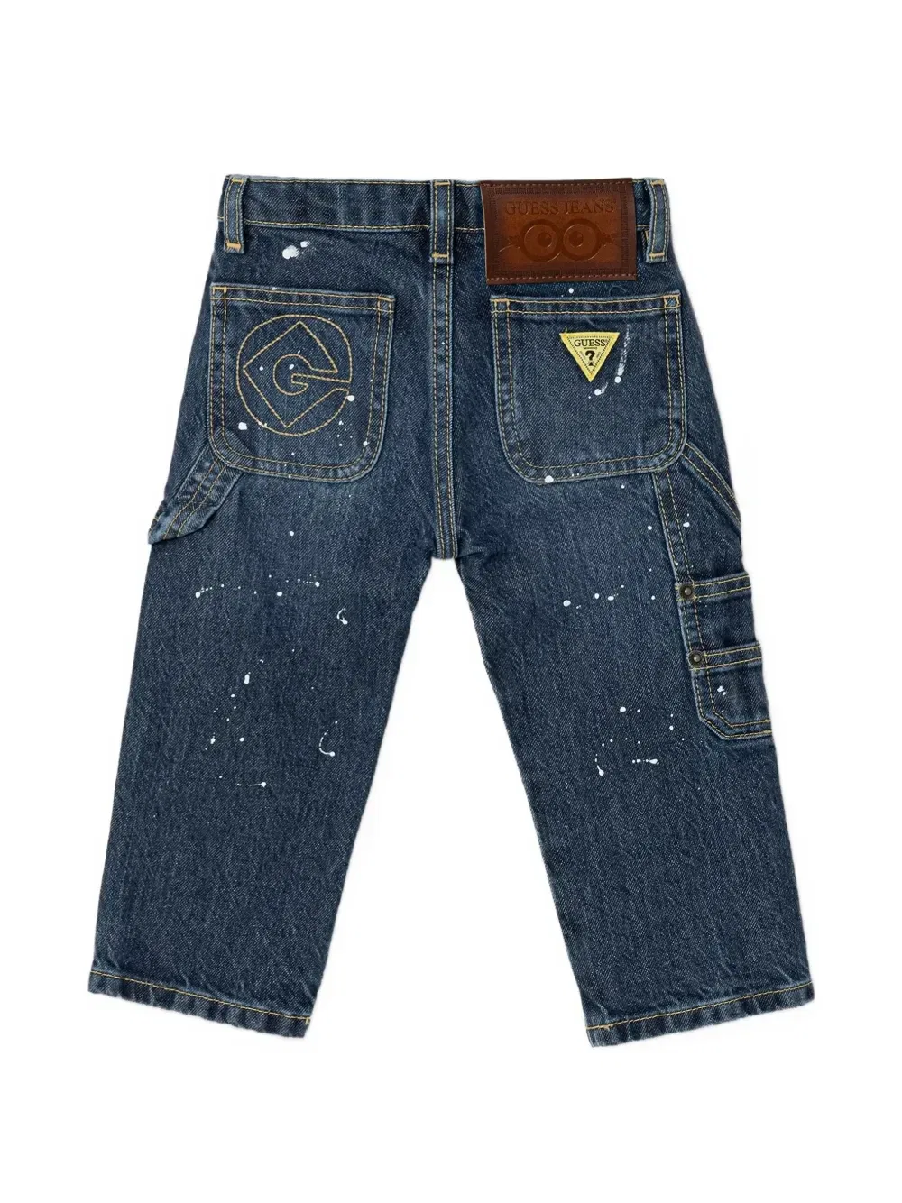 Джинсы carpenter с брызгами краски X minions Guess Kids, синий — фото 2