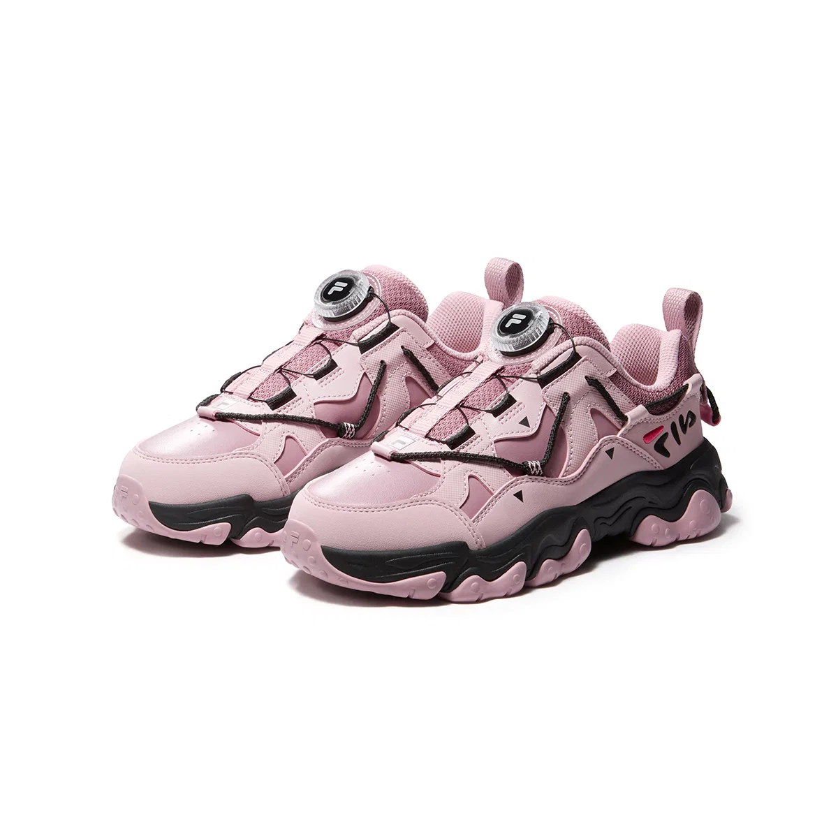 Детские кроссовки для бега с принтом Heritage FHT FILA KIDS, Red Brown Rose/Breeze Purple — фото 4